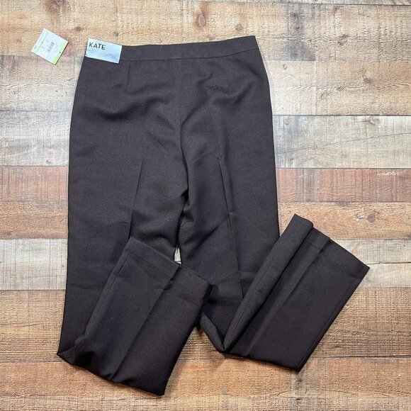 Kasper Brown Classic Lined Straight Leg Trousers size 4 - Picture 2 of 5